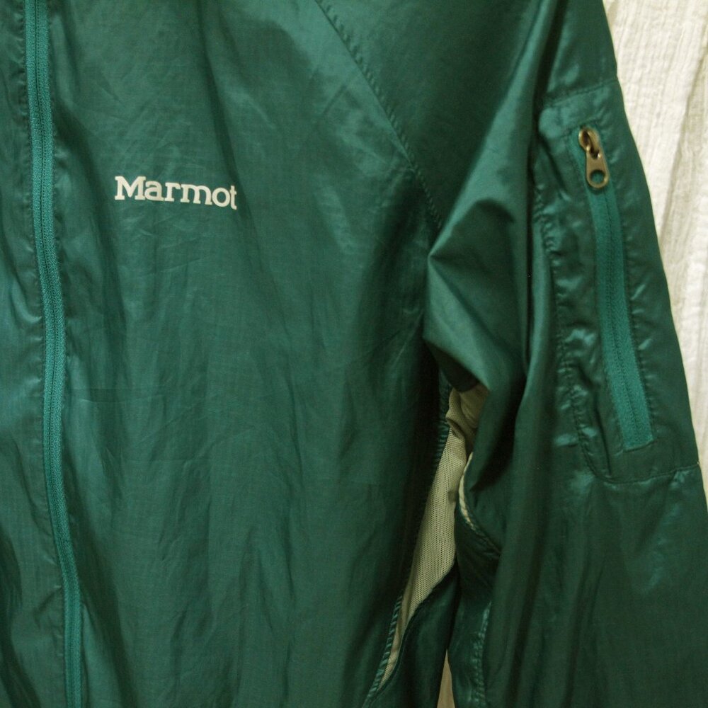 Marmot Lightweight Wind Breaker Hooded Jacket M - image 6